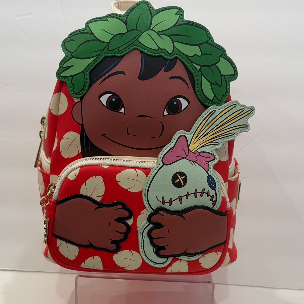 Loungefly Disney Lilo & Scrump Red and Green Backpack